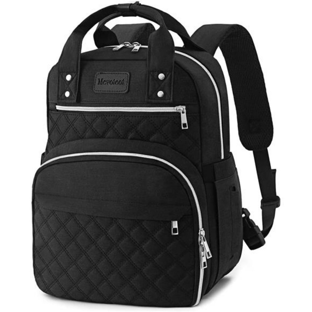 Insulated Lunch Bag for Women Men, Multi Compartment Lunch Backpack (Black)